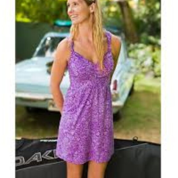 Athleta Nearly Knotical Dress in Grape Juice Chrysanthemum - Picture 1 of 9